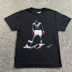 Muhammad Ali Shirt Mens Medium Black White Boxing Sonny Liston Short Sleeve